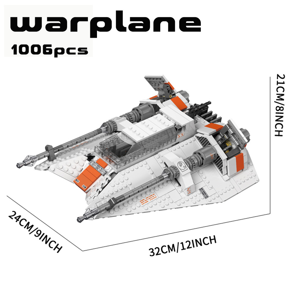 (Ship from USA) Star Wars Serial Rebel Snowspeeder MOC 21802 1006Pcs Building Blocks Bricks