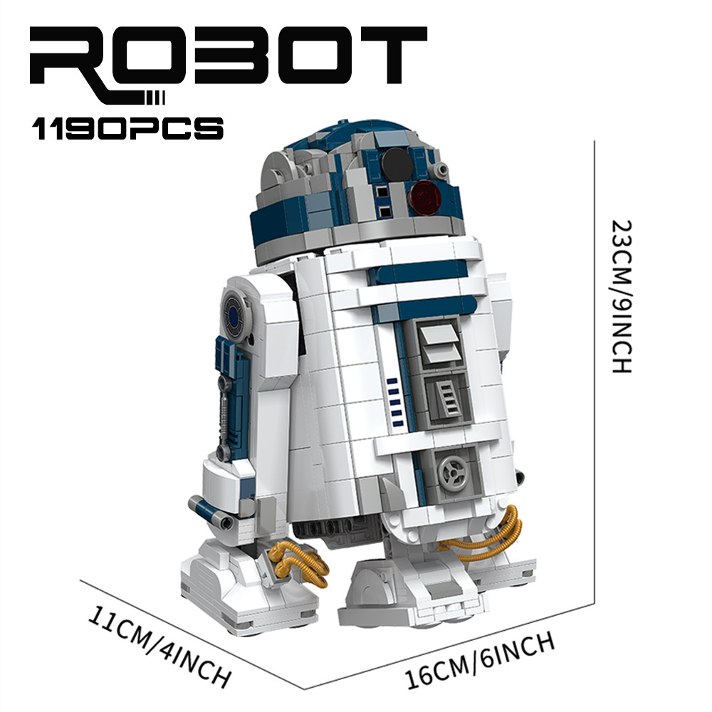 (Ship from USA) Star Wars Serial R2-D2 MOC 21801 1190Pcs Building Blocks Bricks