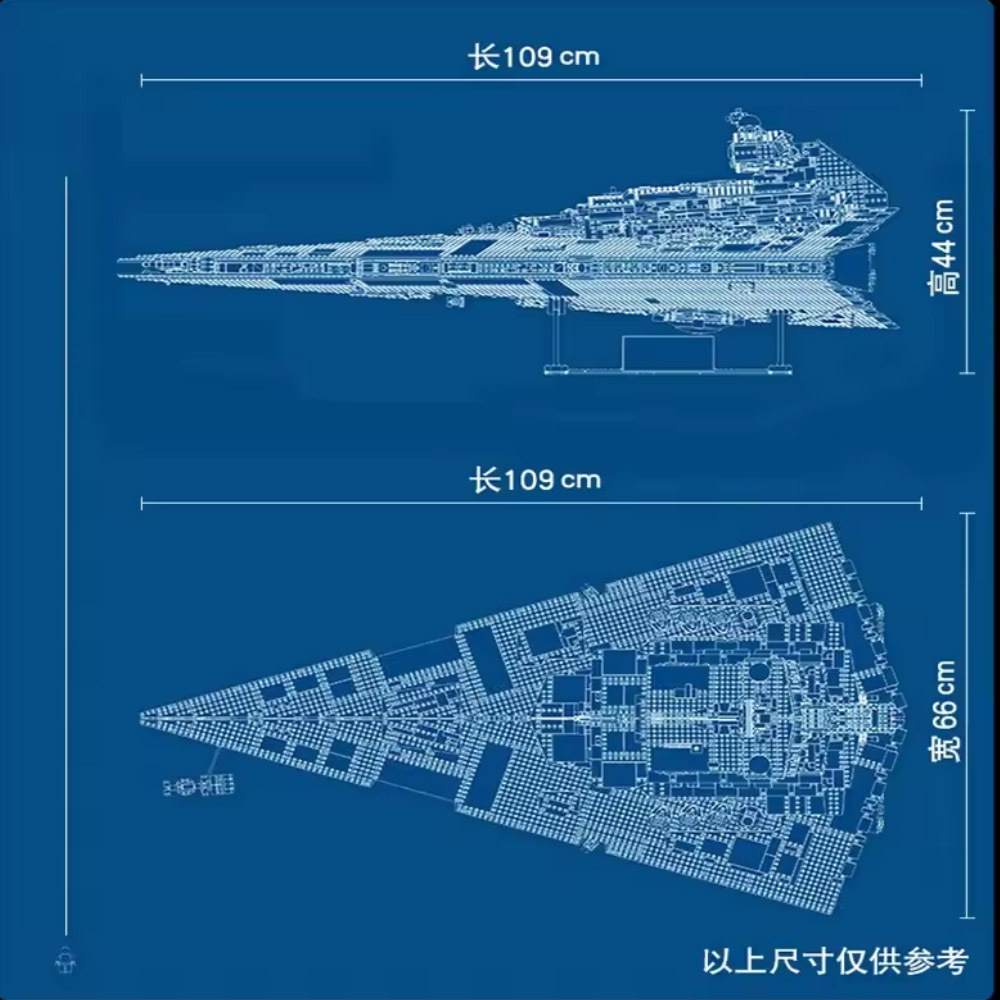 (Ship from USA) Star Wars Serial Imperial Star Destroyer 75252 81098 4784Pcs Building Blocks Bricks With Minifigures