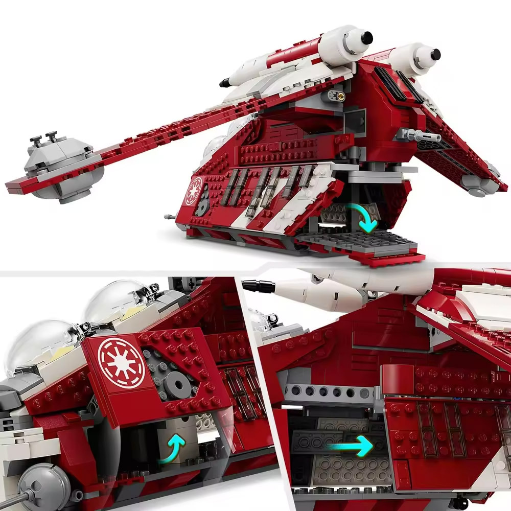 (Ship from USA) Star Wars Serial Coruscant Guard Gunship M970 75354 1083Pcs Building Blocks Bricks With Minifigures