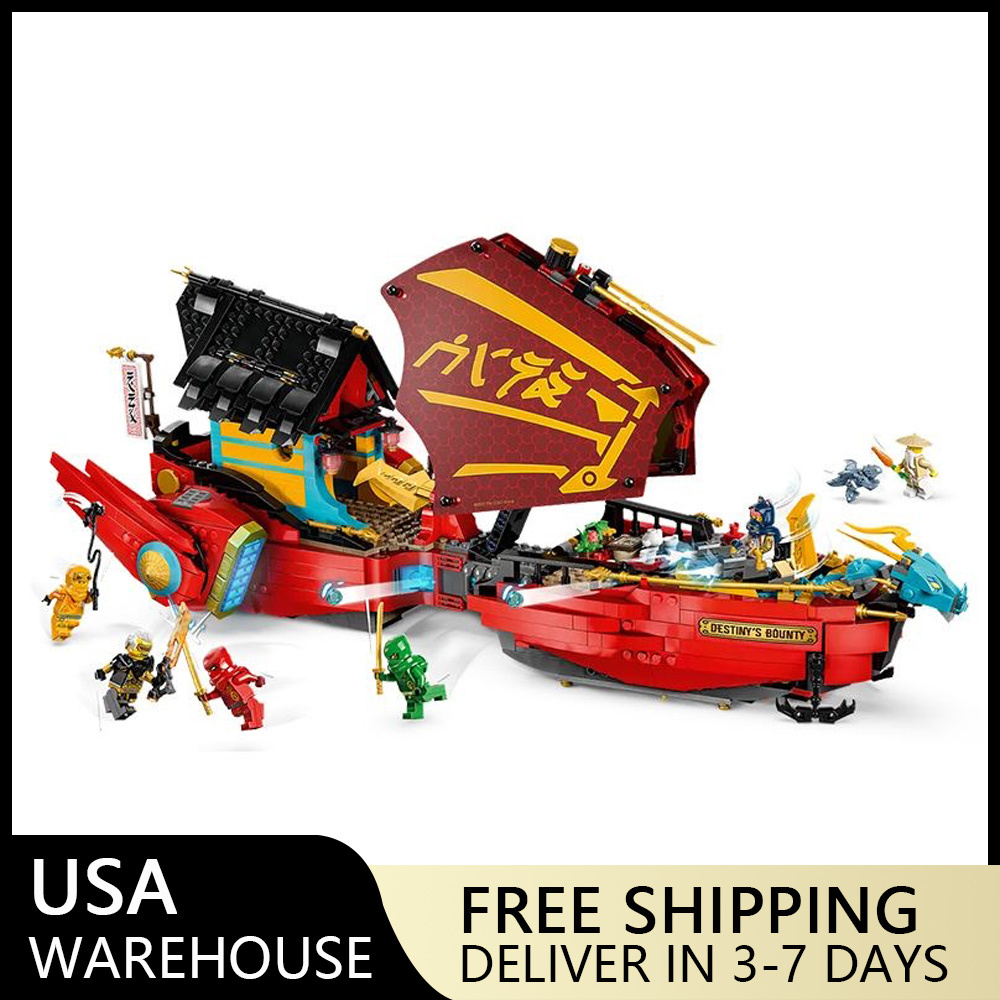 (Ship from USA) Ninjigo Serial Destiny's Bounty: Race Against Time 71797 1739Pcs Building Blocks Bricks With Minifigures