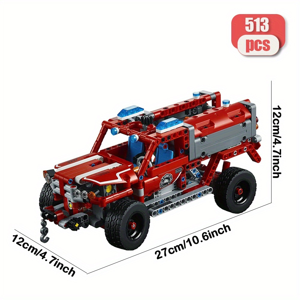 (Ship from USA) Technical And Technic Serial Emergency Service Vehicle 42075 10824 513Pcs Building Blocks Bricks