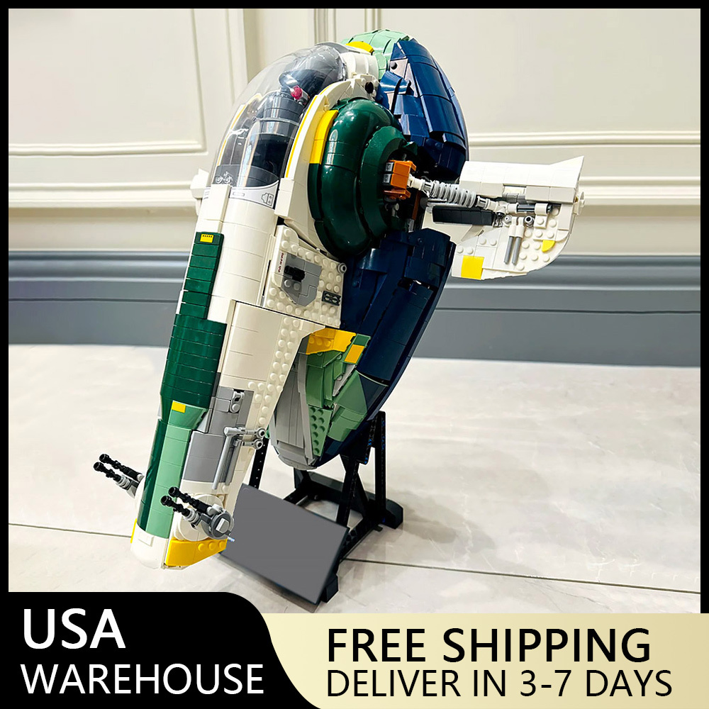 (Ship from USA) Star Wars Serial Jango Fett's Starship 75409 2970Pcs Building Blocks Bricks With Mini Figures