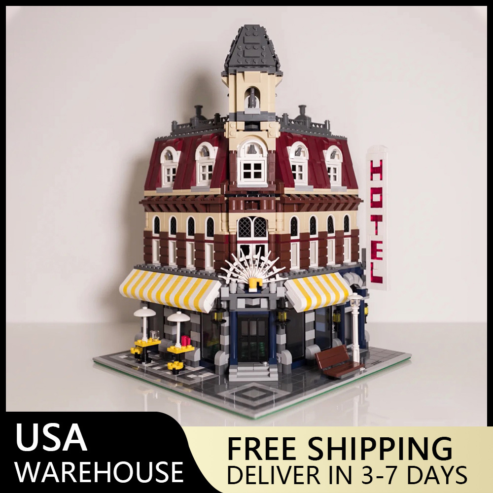 (Ship from USA) Classic Creator Expert City Street View Serial Cafe Corner 10182 2133Pcs Building Blocks Bricks With Minifigures