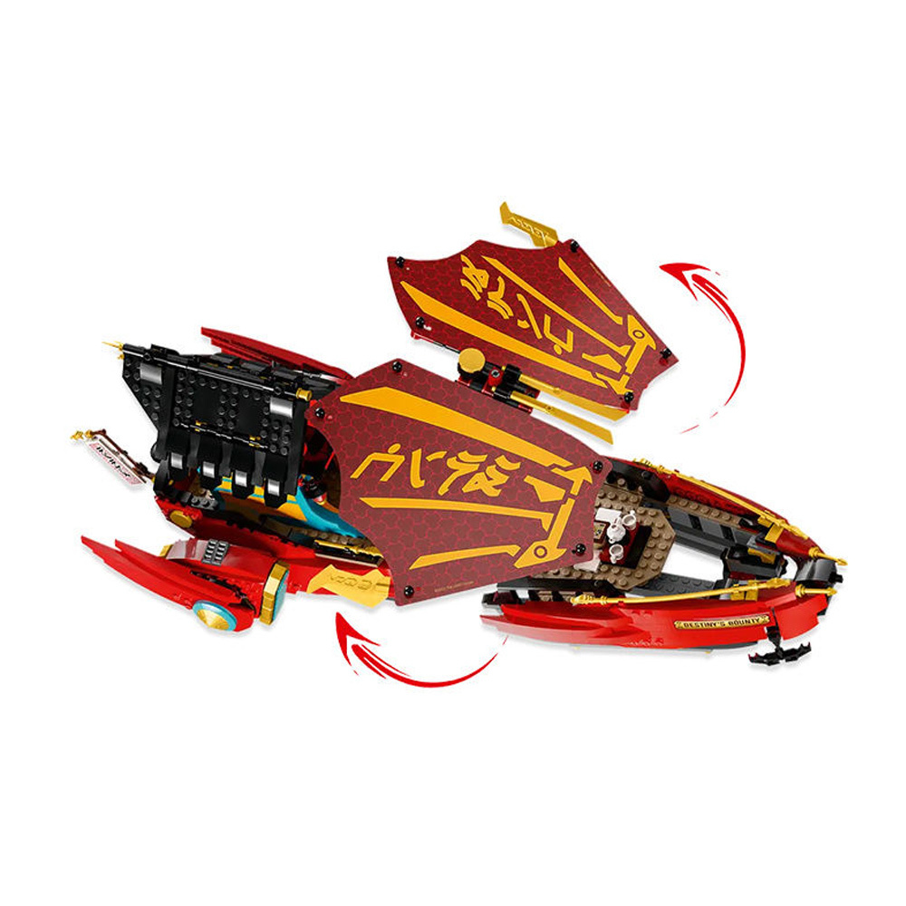 (Ship from USA) Ninjigo Serial Destiny's Bounty: Race Against Time 71797 1739Pcs Building Blocks Bricks With Minifigures