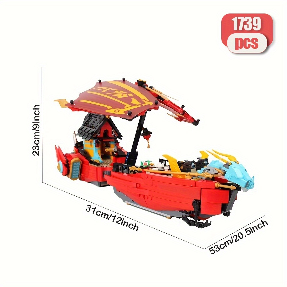 (Ship from USA) Ninjigo Serial Destiny's Bounty: Race Against Time 71797 1739Pcs Building Blocks Bricks With Minifigures