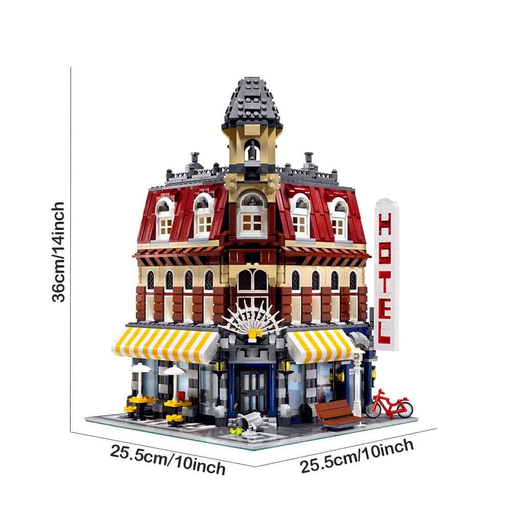 (Ship from USA) Classic Creator Expert City Street View Serial Cafe Corner 10182 2133Pcs Building Blocks Bricks With Minifigures