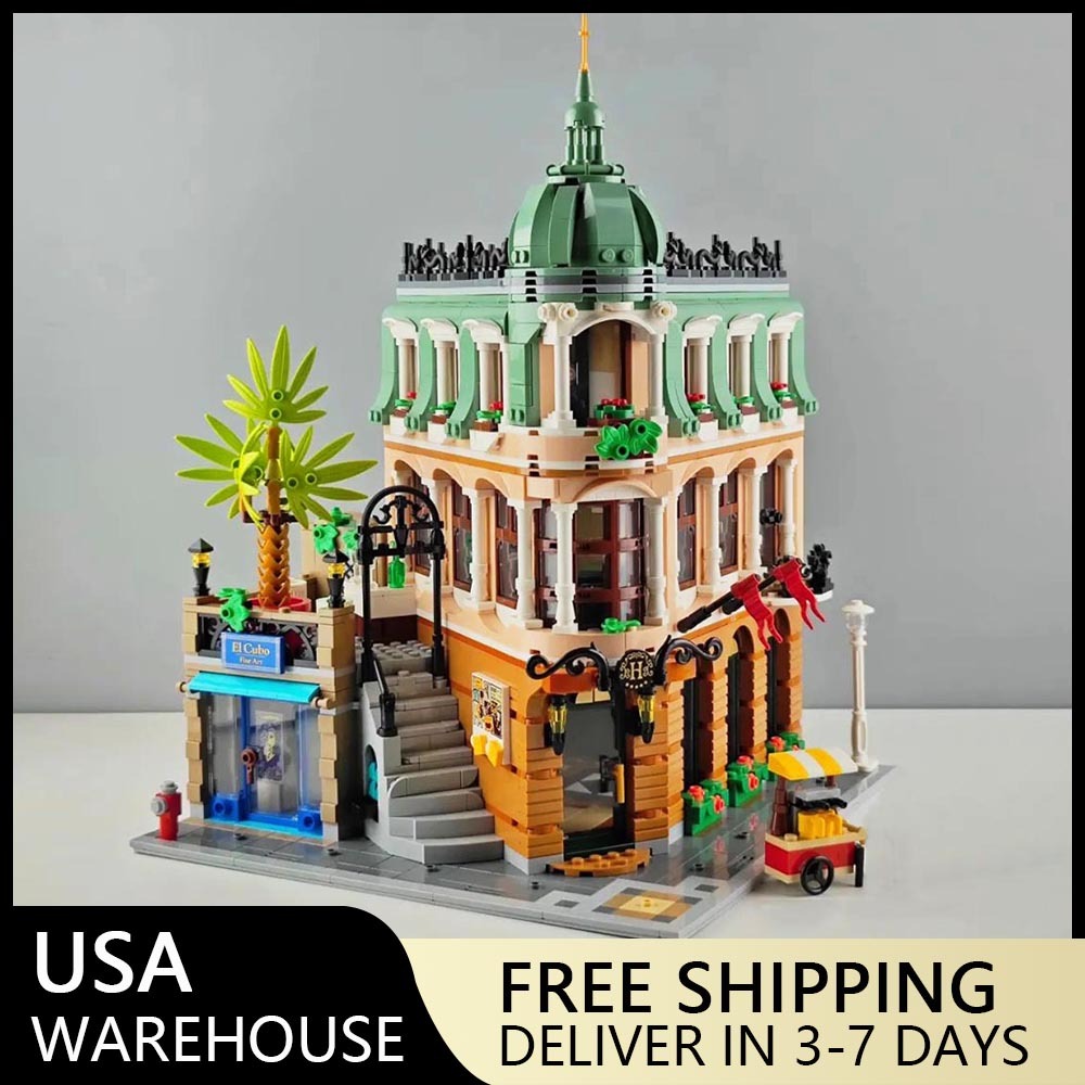 (Ship from USA) Classic Creator Expert Street View Serial Boutique Hotel 10297 22050 3066Pcs Building Blocks Bricks With Minifigures