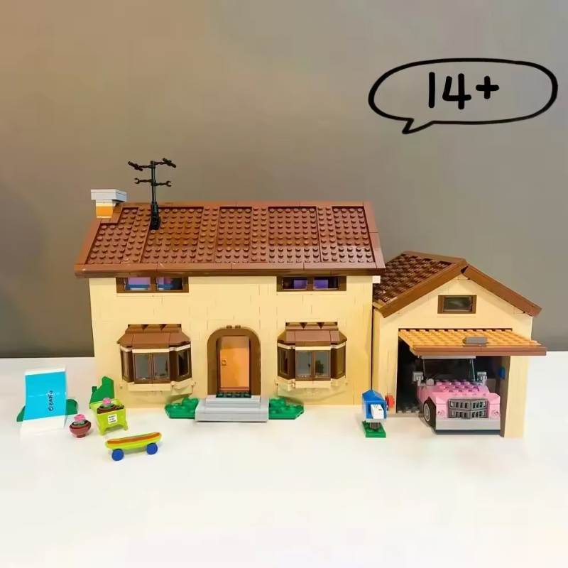 (Ship From USA) Creator Exper Street View The Simpsons House 71006 16005 2523Pcs Building Blocks Bricks