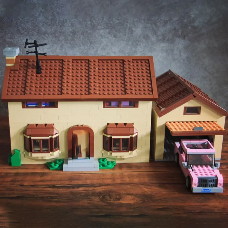 (Ship From USA) Creator Exper Street View The Simpsons House 71006 16005 2523Pcs Building Blocks Bricks