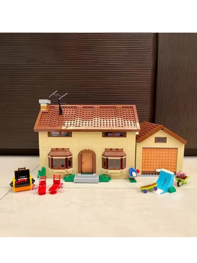 (Ship From USA) Creator Exper Street View The Simpsons House 71006 16005 2523Pcs Building Blocks Bricks