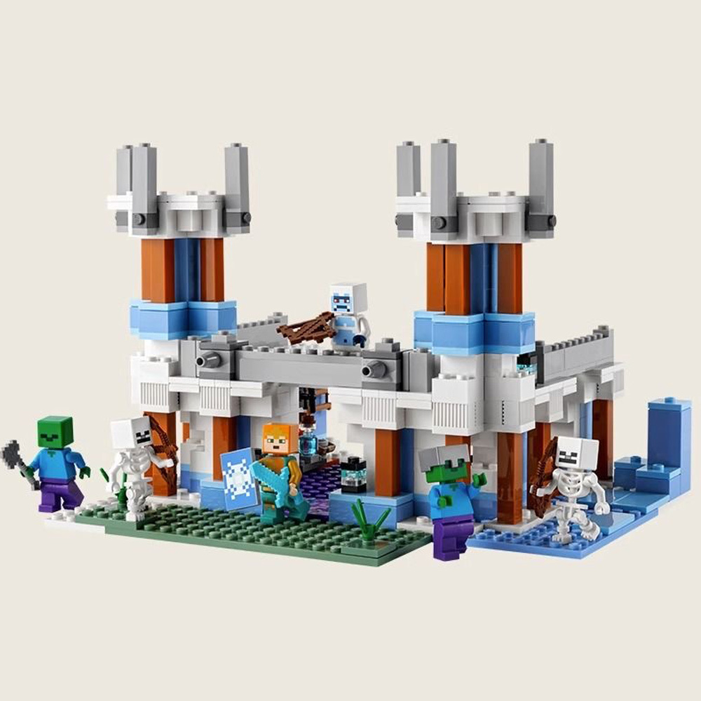 (Ship from USA) Movie&Game And Minecraft Serial The Ice Castle 21186 499Pcs Building Blocks Bricks With Minifigures