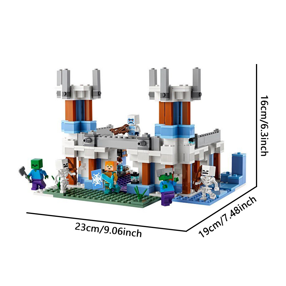 (Ship from USA) Movie&Game And Minecraft Serial The Ice Castle 21186 499Pcs Building Blocks Bricks With Minifigures