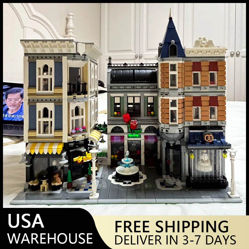 (Ship from USA) Classic Creator Expert Street View Serial Assembly Square 10255 15019 4002Pcs Building Blocks Bricks With Minifigures