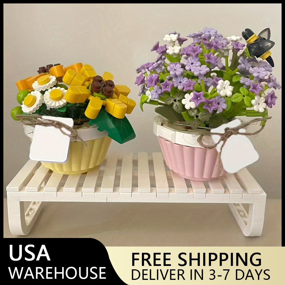 (Ship from USA) Botanical Collection And Creator Expert Serial Microscopic Flowers: Floating Light in Early Summer 1674 534Pcs Building Blocks Bricks