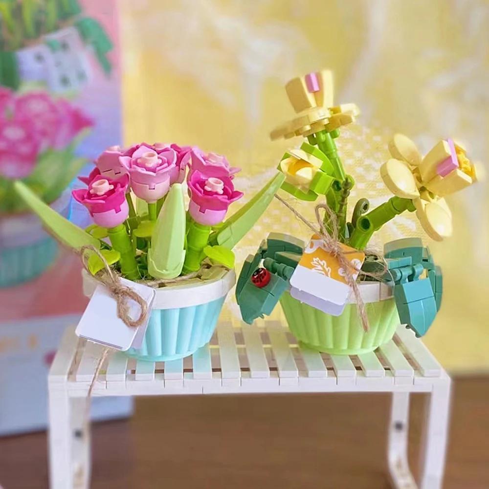 (Ship from USA) Botanical Collection And Creator Expert Serial Microscopic Flowers: Spring Day Letter 1673 409Pcs Building Blocks Bricks