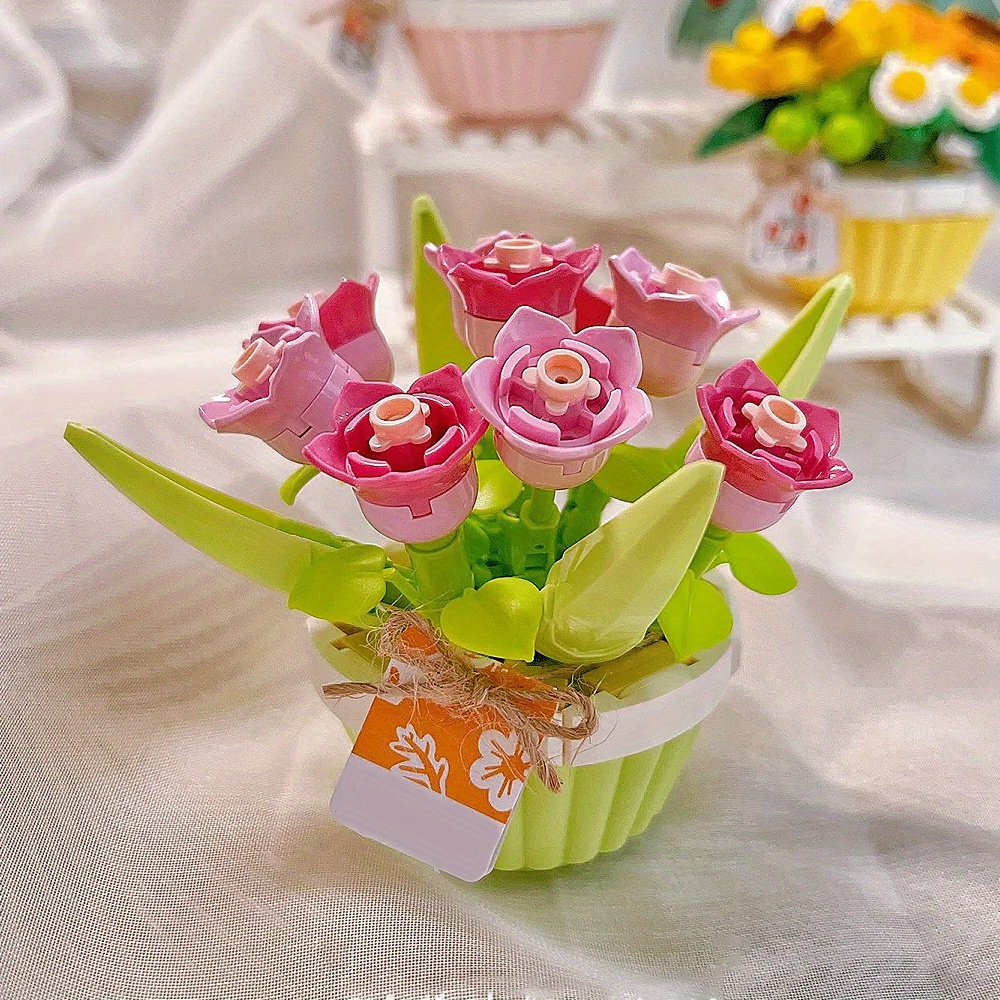 (Ship from USA) Botanical Collection And Creator Expert Serial Microscopic Flowers: Spring Day Letter 1673 409Pcs Building Blocks Bricks