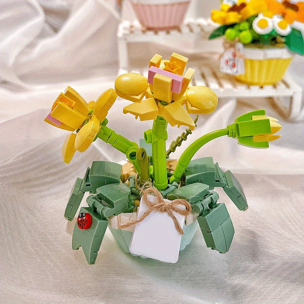 (Ship from USA) Botanical Collection And Creator Expert Serial Microscopic Flowers: Spring Day Letter 1673 409Pcs Building Blocks Bricks