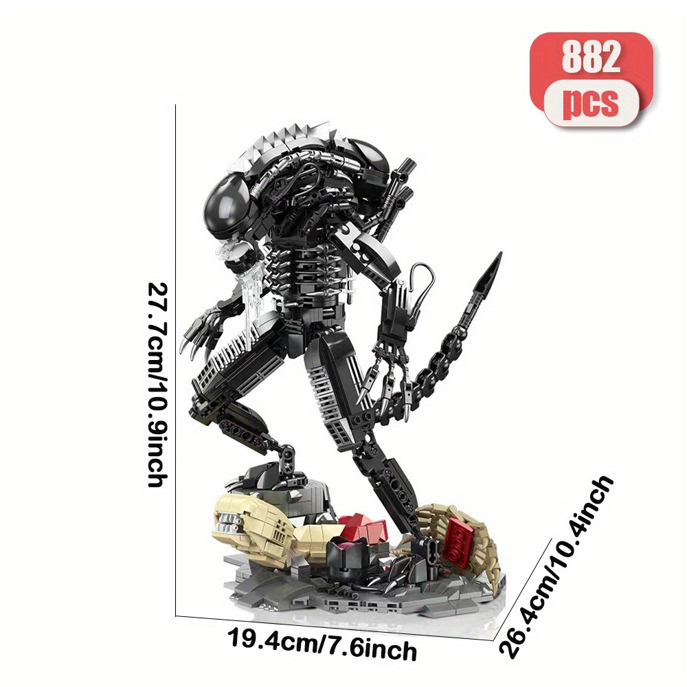 (Ship from USA) Movie & Game Serial Battle Xenomorph  JJ9154 882Pcs Building Blocks Bricks