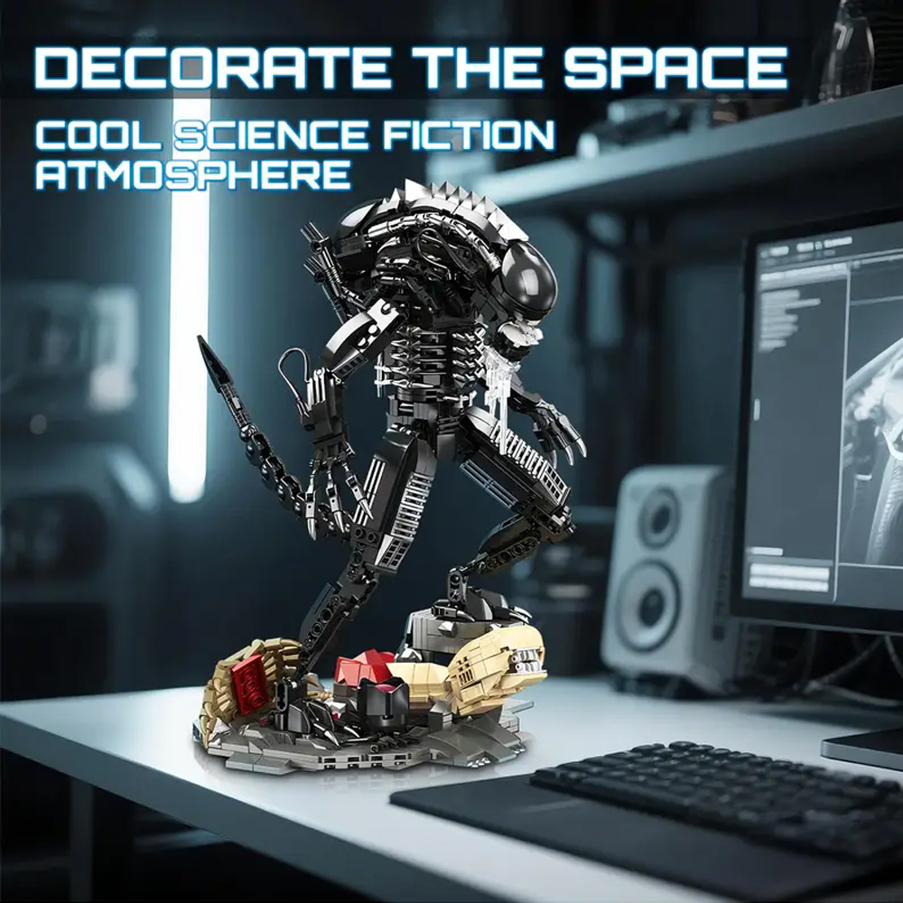 (Ship from USA) Movie & Game Serial Battle Xenomorph  JJ9154 882Pcs Building Blocks Bricks