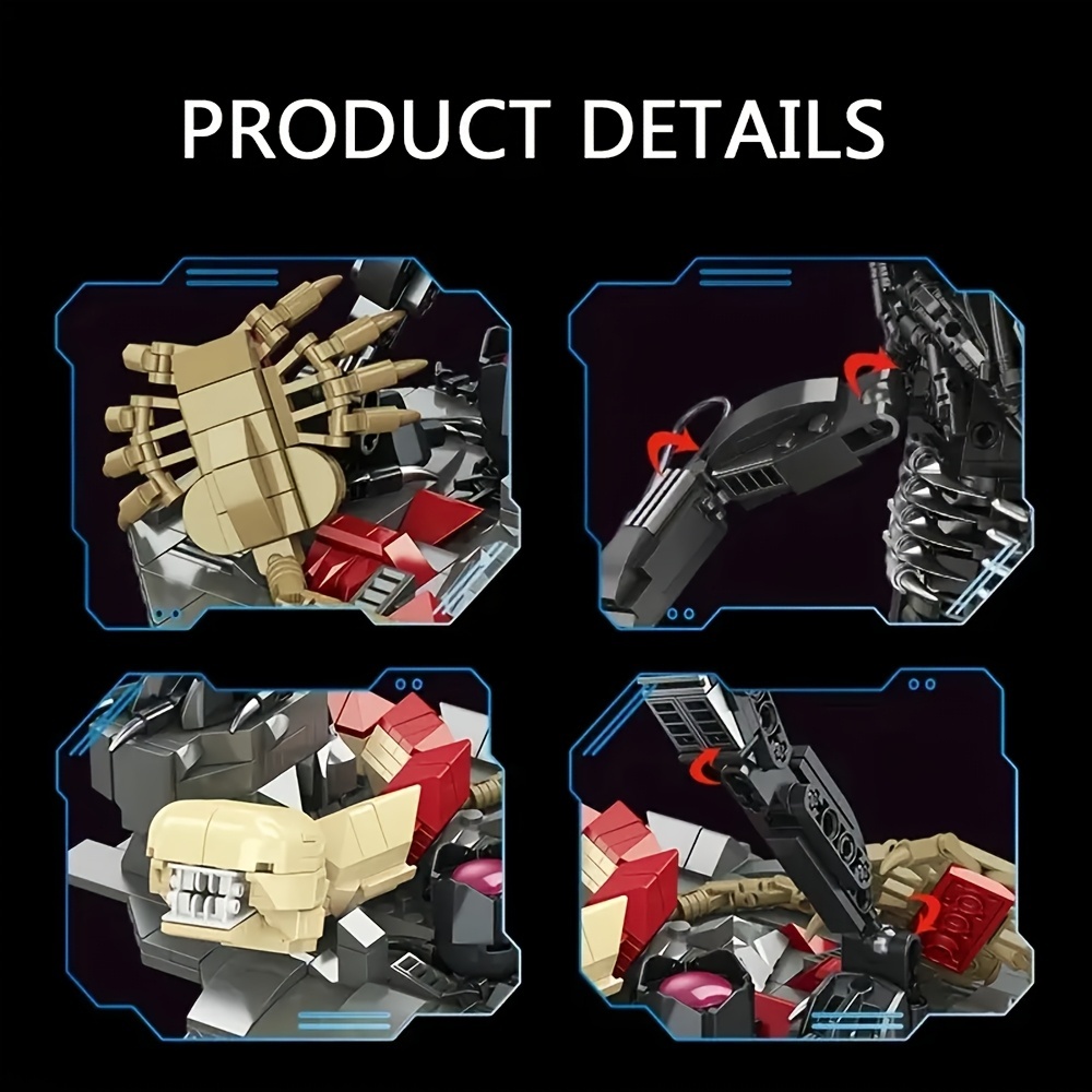 (Ship from USA) Movie & Game Serial Battle Xenomorph  JJ9154 882Pcs Building Blocks Bricks
