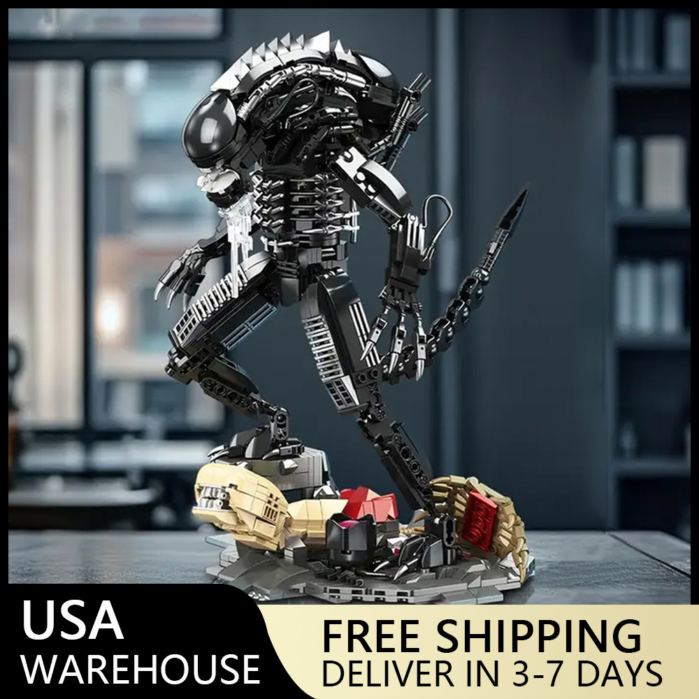 (Ship from USA) Movie & Game Serial Battle Xenomorph  JJ9154 882Pcs Building Blocks Bricks