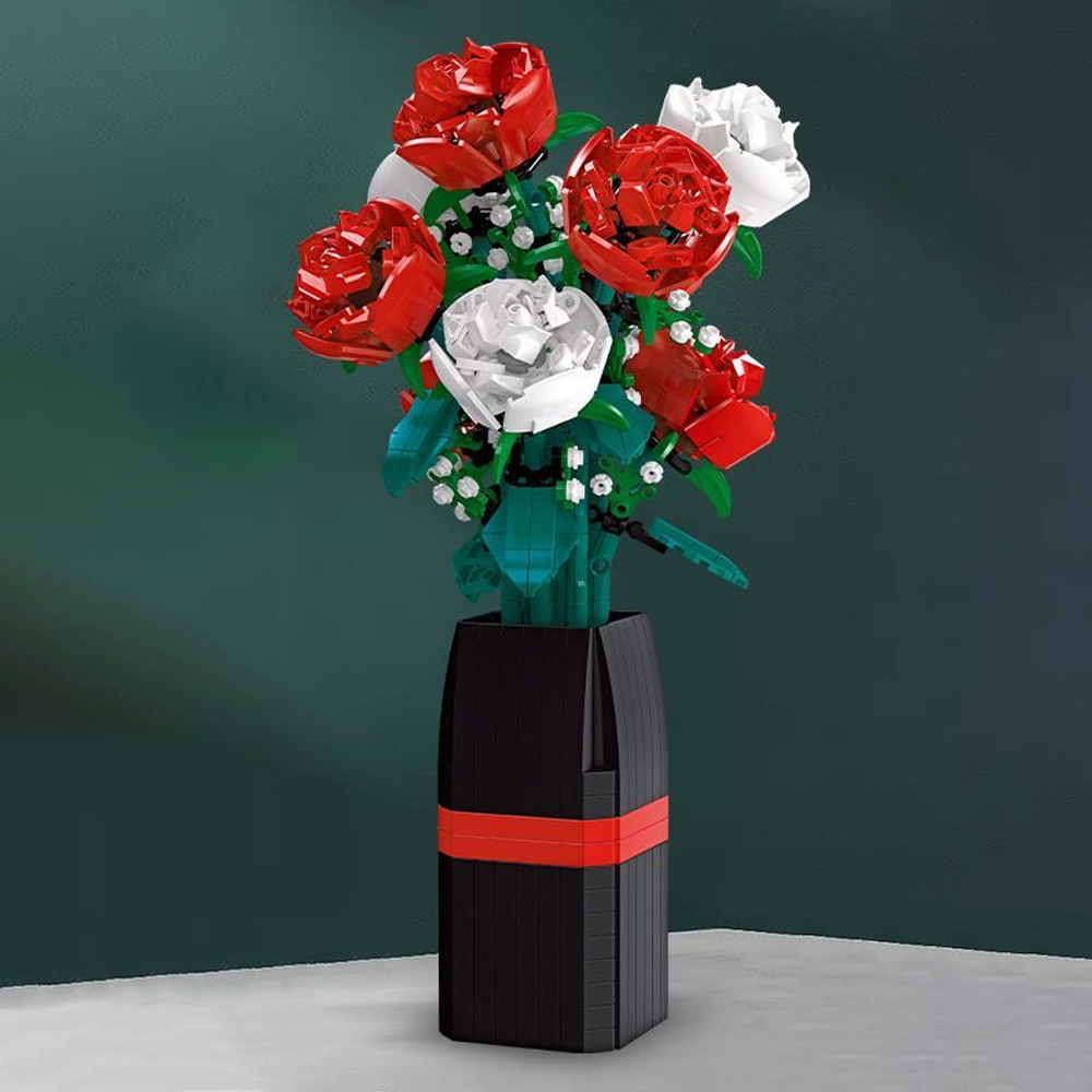 (Ship from USA) Creator Expert And Botanical Collection Serial Rose 92365 878Pcs Building Blocks Bricks
