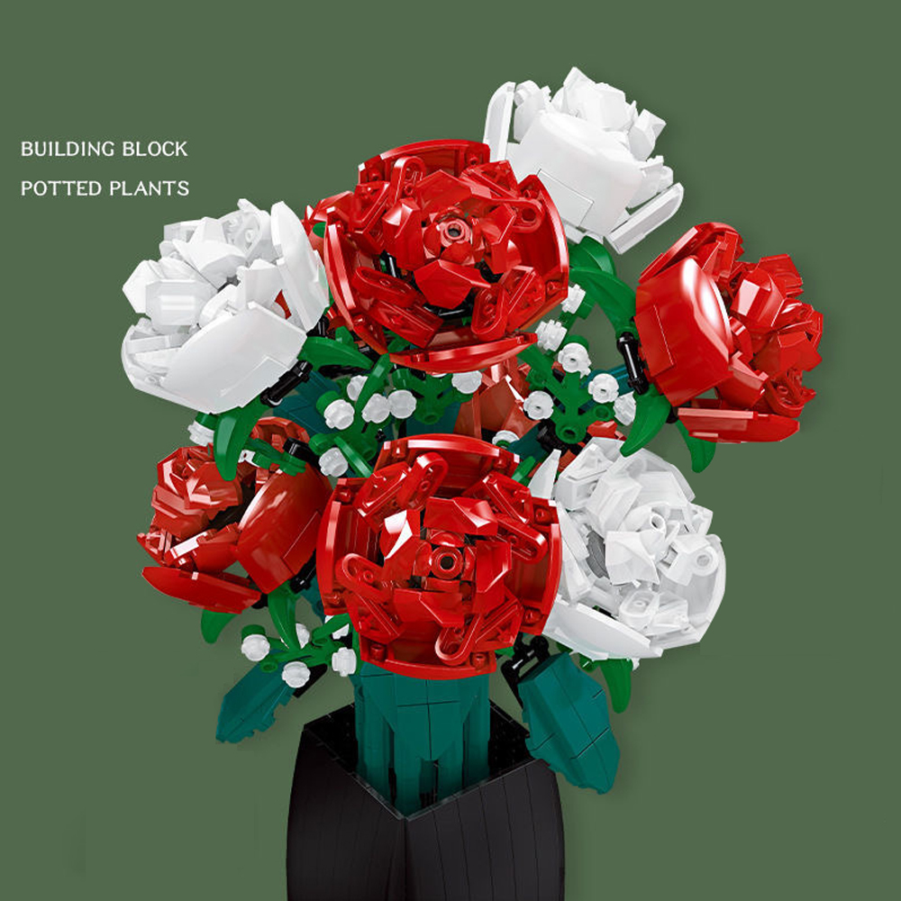 (Ship from USA) Creator Expert And Botanical Collection Serial Rose 92365 878Pcs Building Blocks Bricks