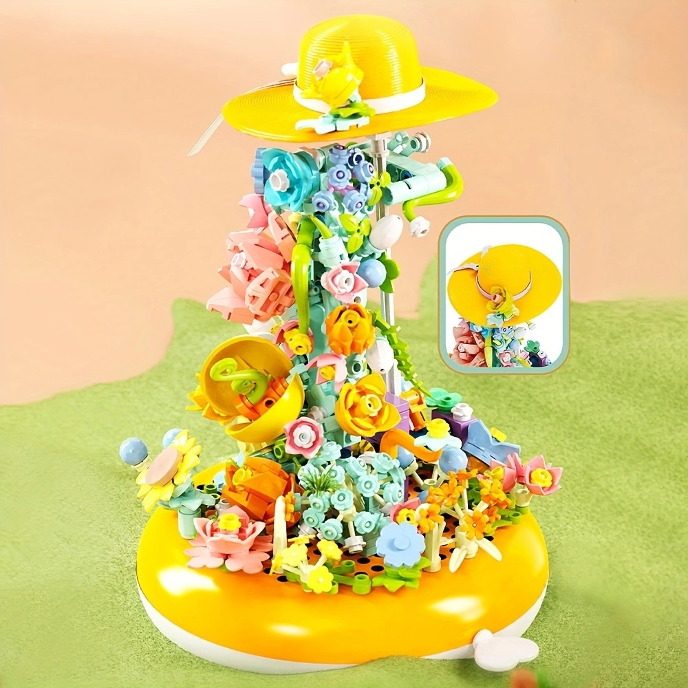Bouquet Hat Music Box 575pcs Moc Model Modular Building Blocks Bricks Toys DK7003