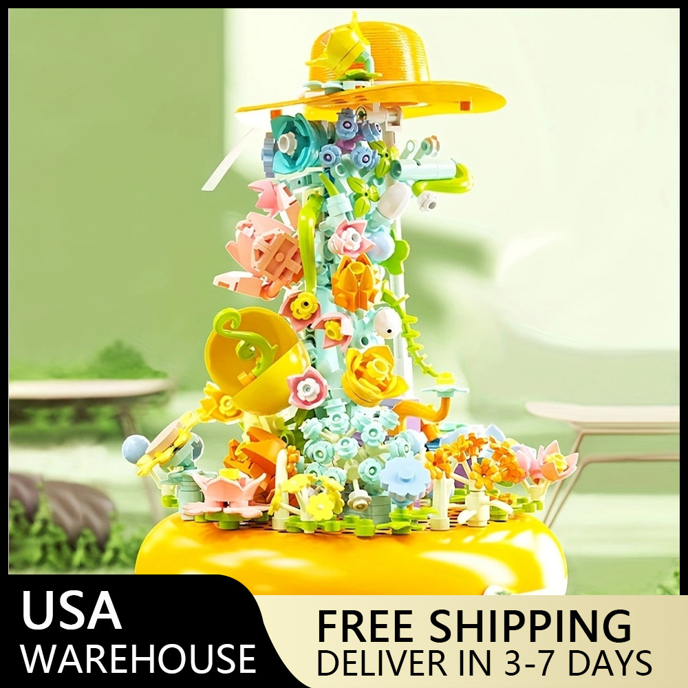 (Ship from USA) Creator Expert And Botanical Collection Serial Flower Bouquet 7003 575PCS Building Blocks Bricks