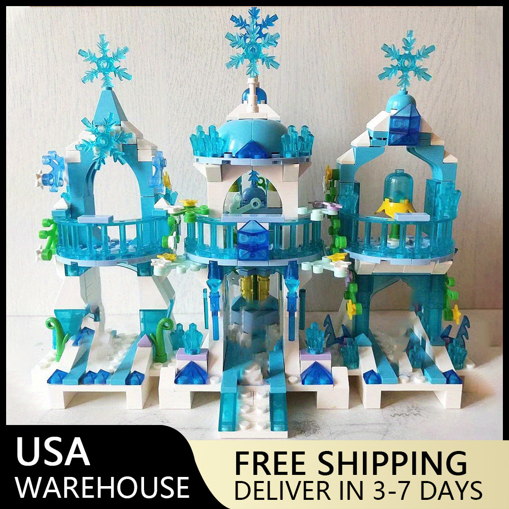 (Ship from USA) Girl Serial Icelandic Wonderland: Ice and Snow Castle QL2217 463Pcs Building Blocks Bricks With Minifigures