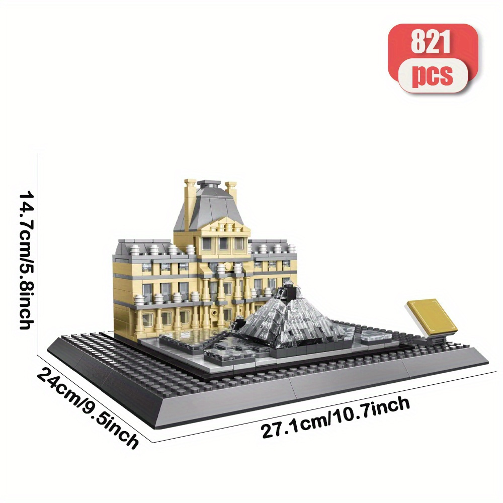 The Louver of Paris 821pcs Moc Model Modular Building Blocks Bricks Toys WG4213 21024