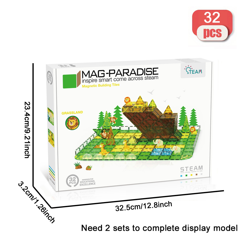 (Ship from USA)  Children's Toy Serial Grassland animals CLP-027 32PCS Building Blocks Bricks compatible With LEGO Minifigures