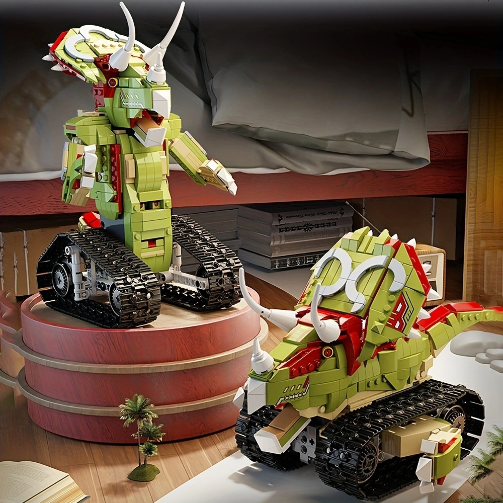 Dinosaur Car 870pcs Moc Model Modular Building Blocks Bricks Toys 615007