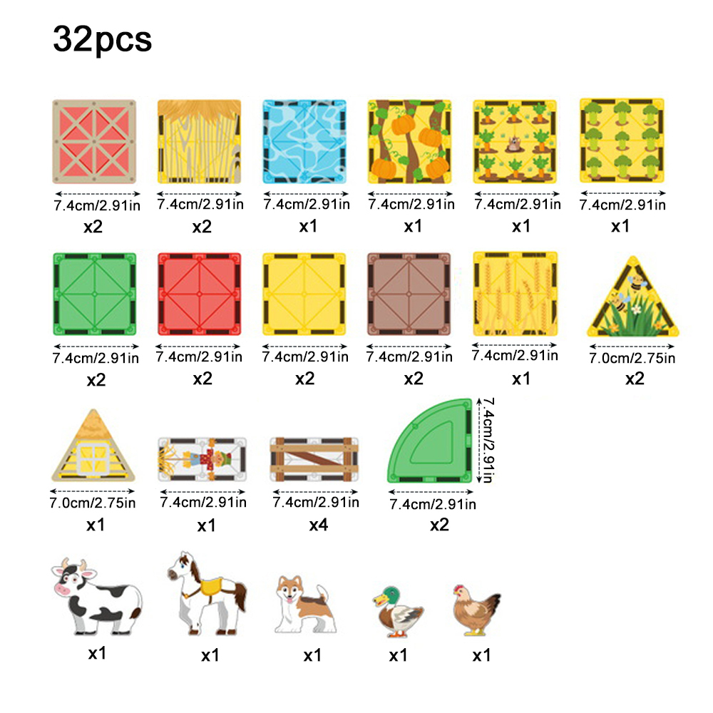 (Ship from USA)  Children's Toy Serial Farm animals CLP-025 32PCS Building Blocks Bricks compatible With LEGO Minifigures