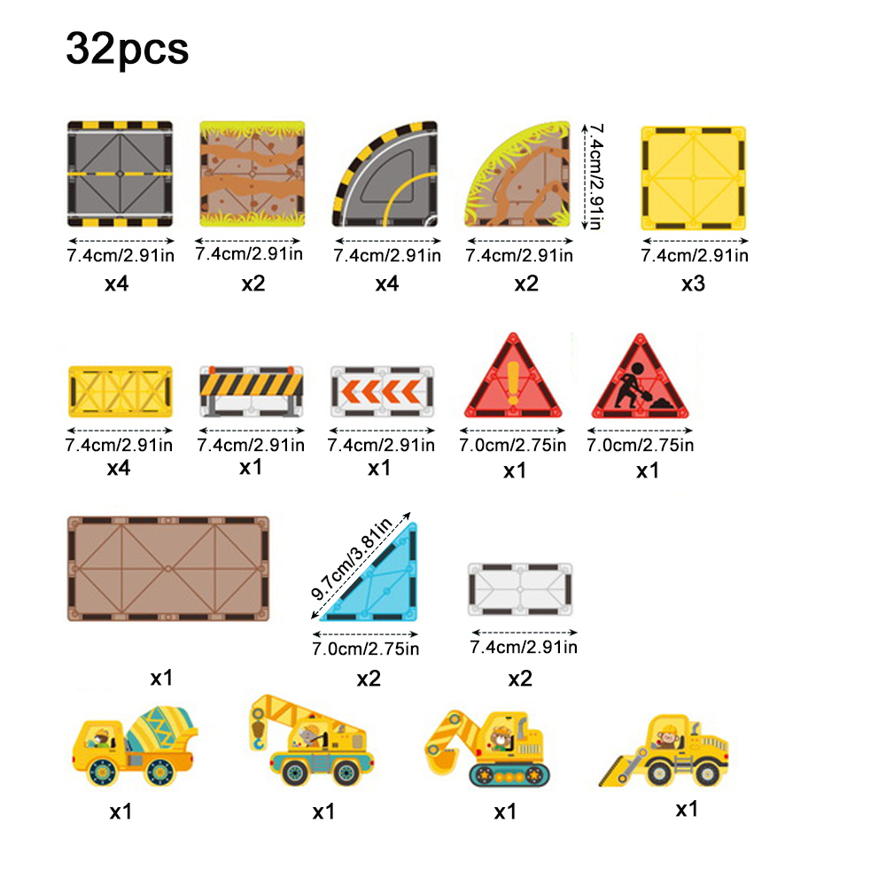 (Ship from USA)  Children's Toy Serial Construction Vehicles CLP-026 32PCS Building Blocks Bricks compatible With LEGO Minifigures