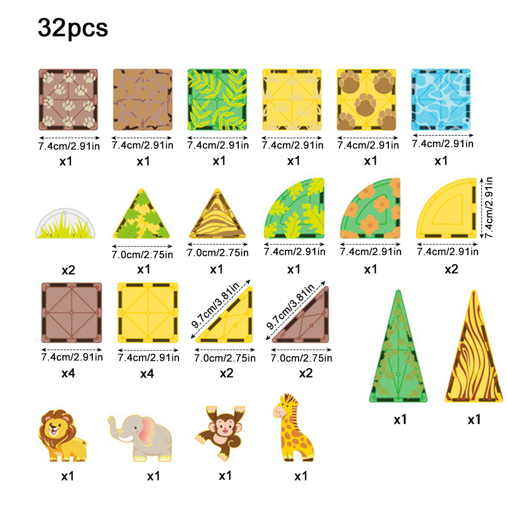 (Ship from USA)  Children's Toy Serial Grassland animals CLP-027 32PCS Building Blocks Bricks compatible With LEGO Minifigures