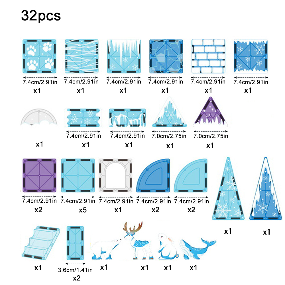 (Ship from USA)  Children's Toy Serial Ice and Snow Animals CLP-028 32PCS Building Blocks Bricks compatible With LEGO Minifigures