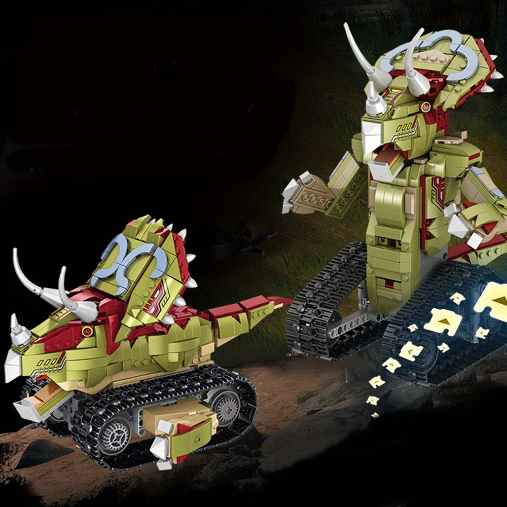 Dinosaur Car 870pcs Moc Model Modular Building Blocks Bricks Toys 615007