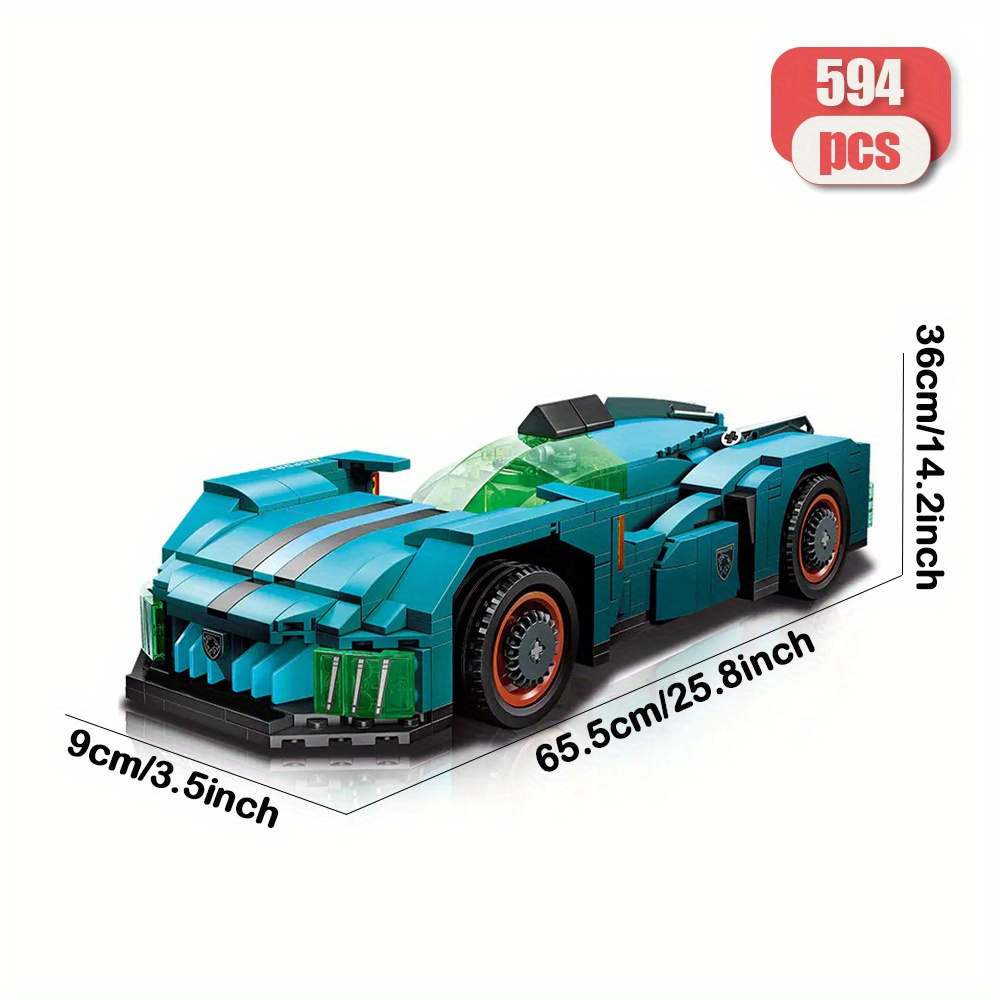 Super Racing Car 594pcs Moc Model Modular Building Blocks Bricks Toys JS92028