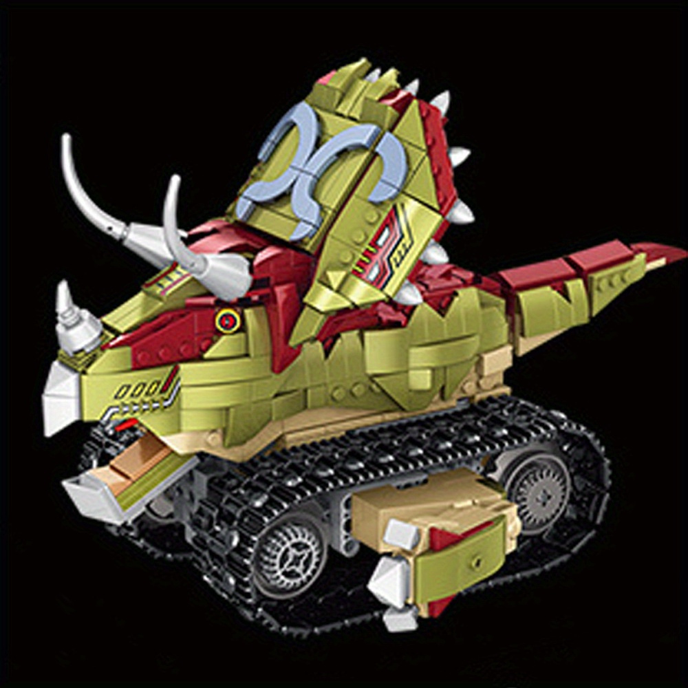 Dinosaur Car 870pcs Moc Model Modular Building Blocks Bricks Toys 615007