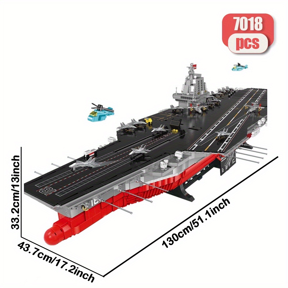 (Ship from USA) Military Serial Aircraft Carrier  20313 7018PCS Building Blocks Bricks compatible With LEGO Minifigures