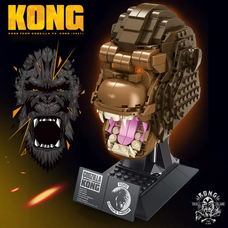 (Ship from USA) Movie & Game Serial Godzilla vs. Kong: King Kong 687402 487PCS Building Blocks Bricks compatible With LEGO Minifigures