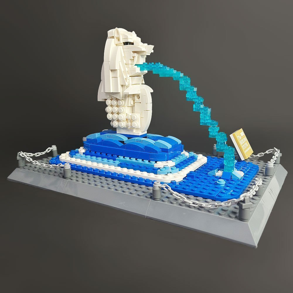 The Merlion Statye Singapore 503pcs Moc Model Modular Building Blocks Bricks Toys WG4218
