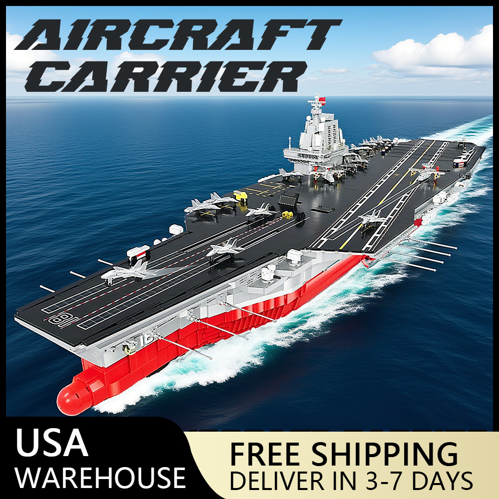 (Ship from USA) Military Serial Aircraft Carrier  20313 7018PCS Building Blocks Bricks compatible With LEGO Minifigures