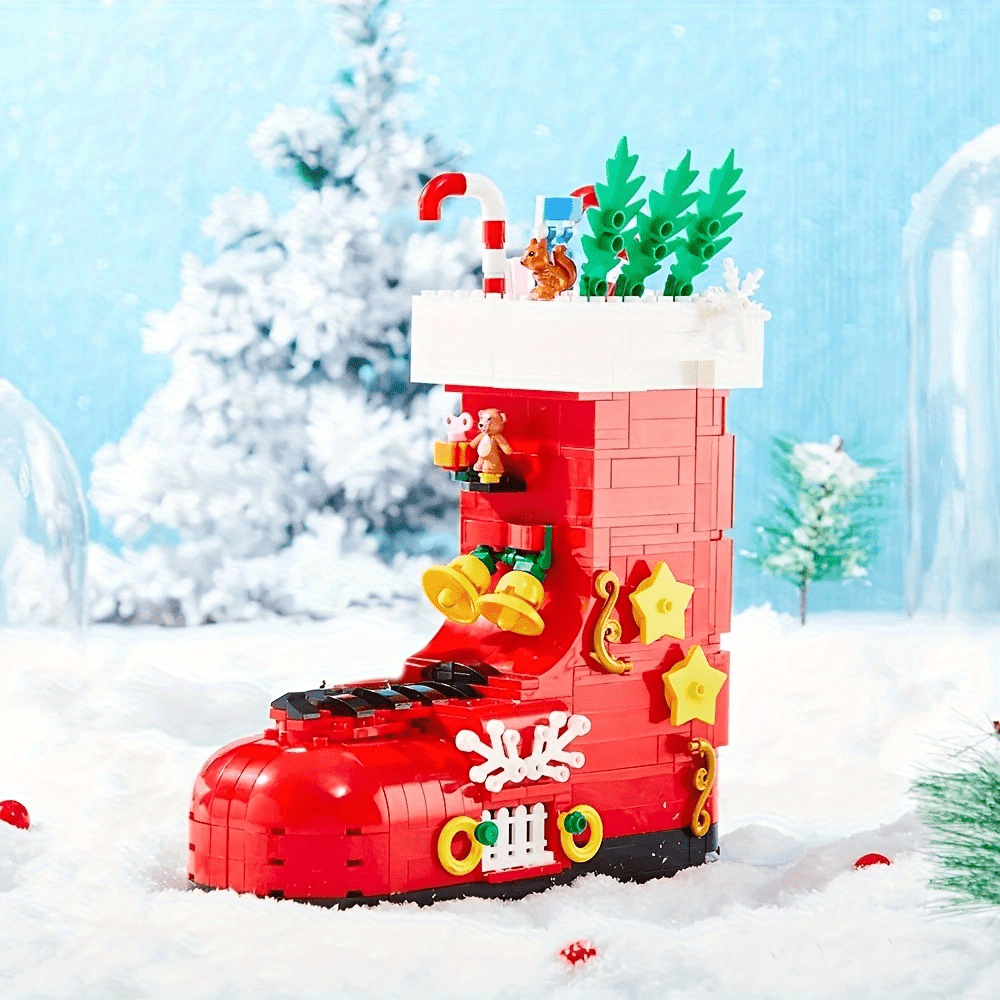 Christmas Shoes 779pcs Moc Model Modular Building Blocks Bricks Toys DK713