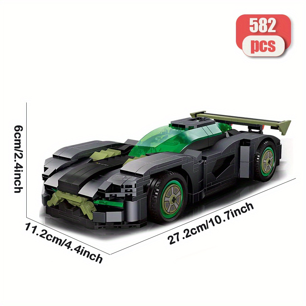 Super Racing Car 582pcs Moc Model Modular Building Blocks Bricks Toys JS92027