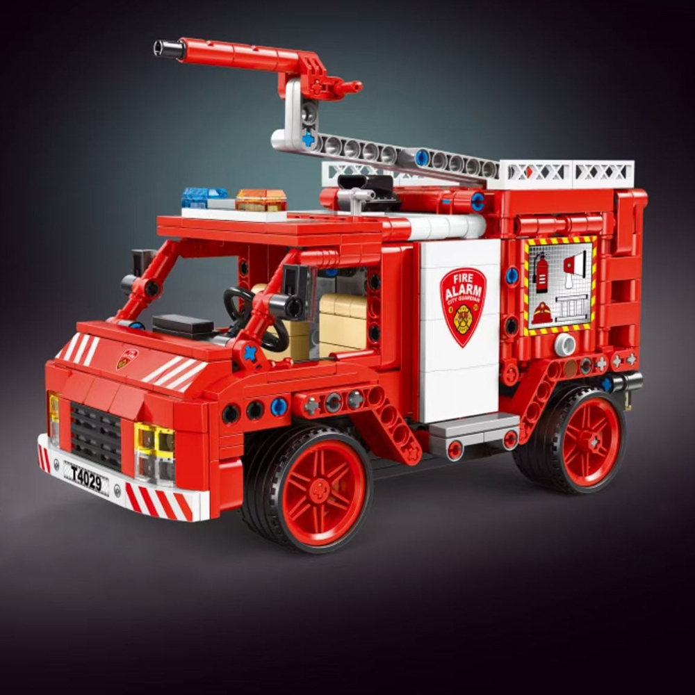 Fire Car 586pcs Moc Model Modular Building Blocks Bricks Toys T4029