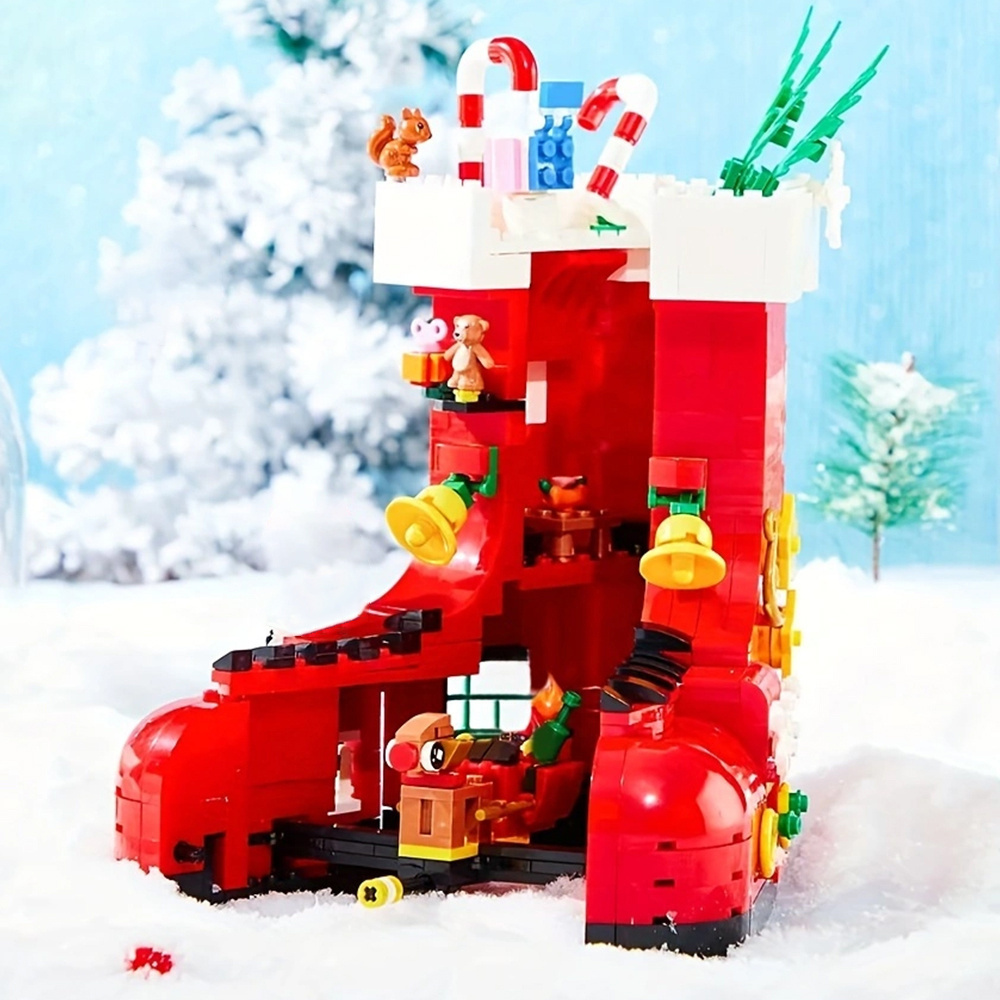 Christmas Shoes 779pcs Moc Model Modular Building Blocks Bricks Toys DK713