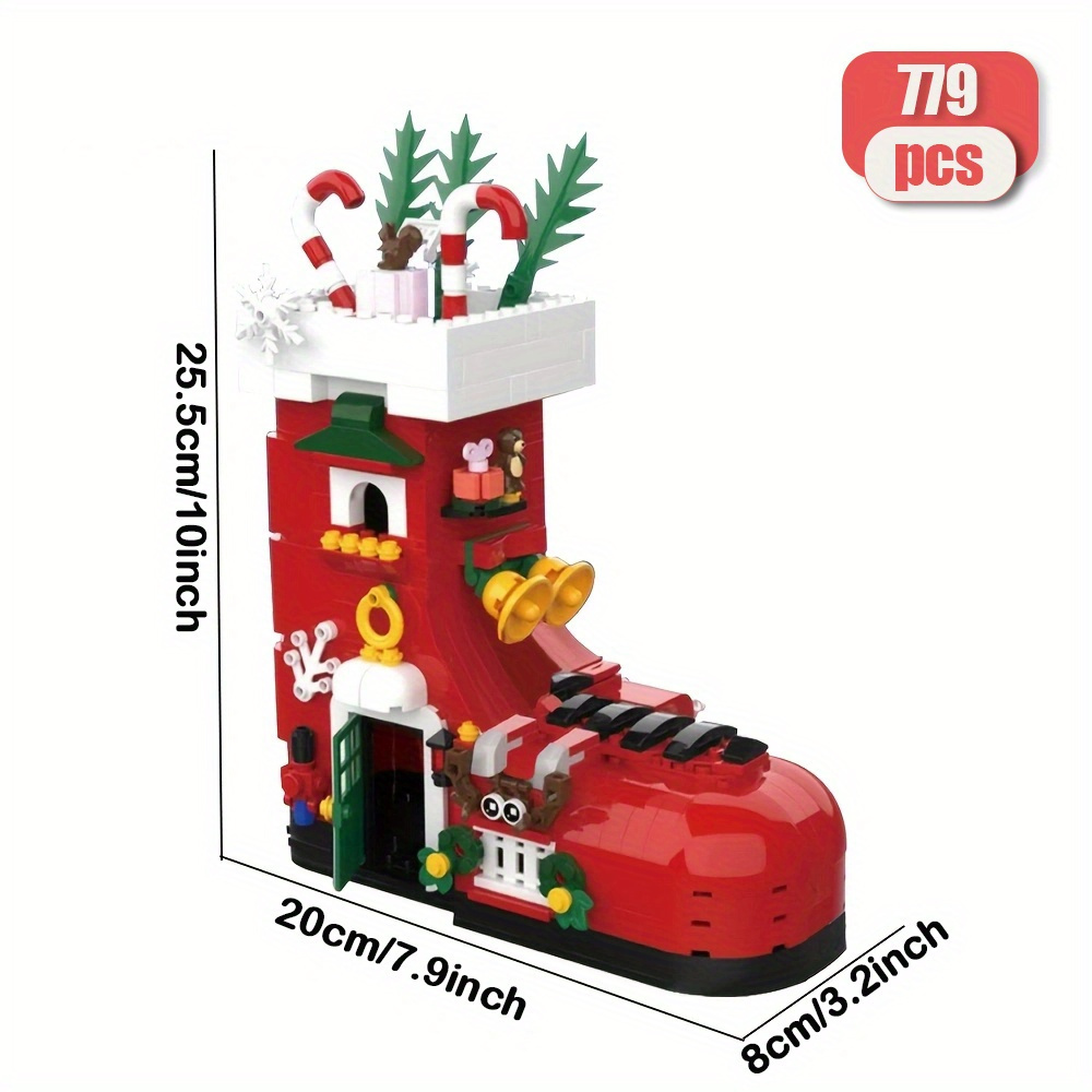 Christmas Shoes 779pcs Moc Model Modular Building Blocks Bricks Toys DK713